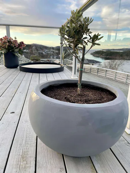 Hovedbilde Blomsterkrukke Grå - Globe